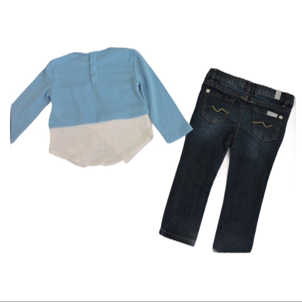 7 For All Mankind Sweater and Jeans Outfit 24M - Picture 3 of 7